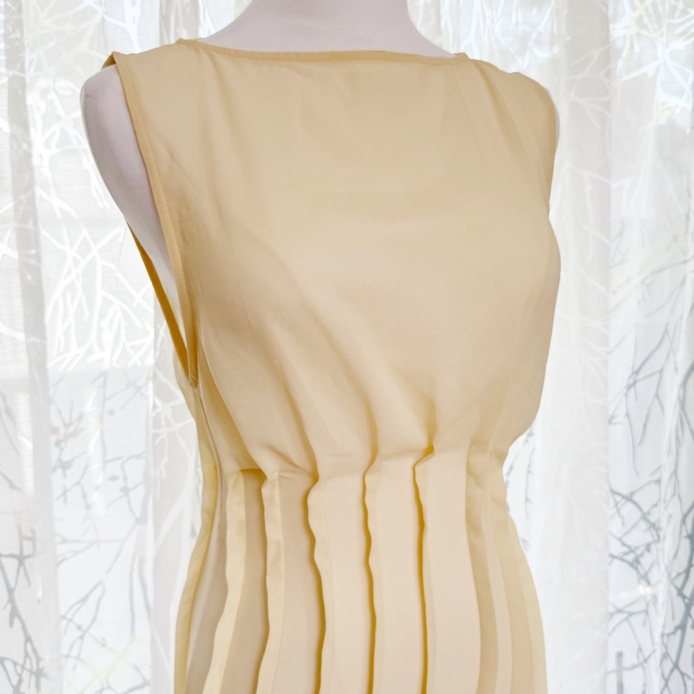 ARCINA ORI CREAM SHEER SLEEVELESS AUDREY MAXI DRESS - Picture 7 of 14